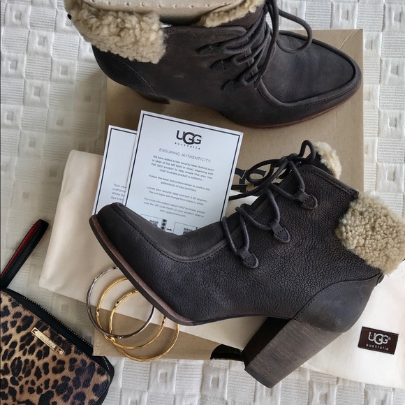 UGG Shoes - NEW- UGG Australia Brown heeled boots